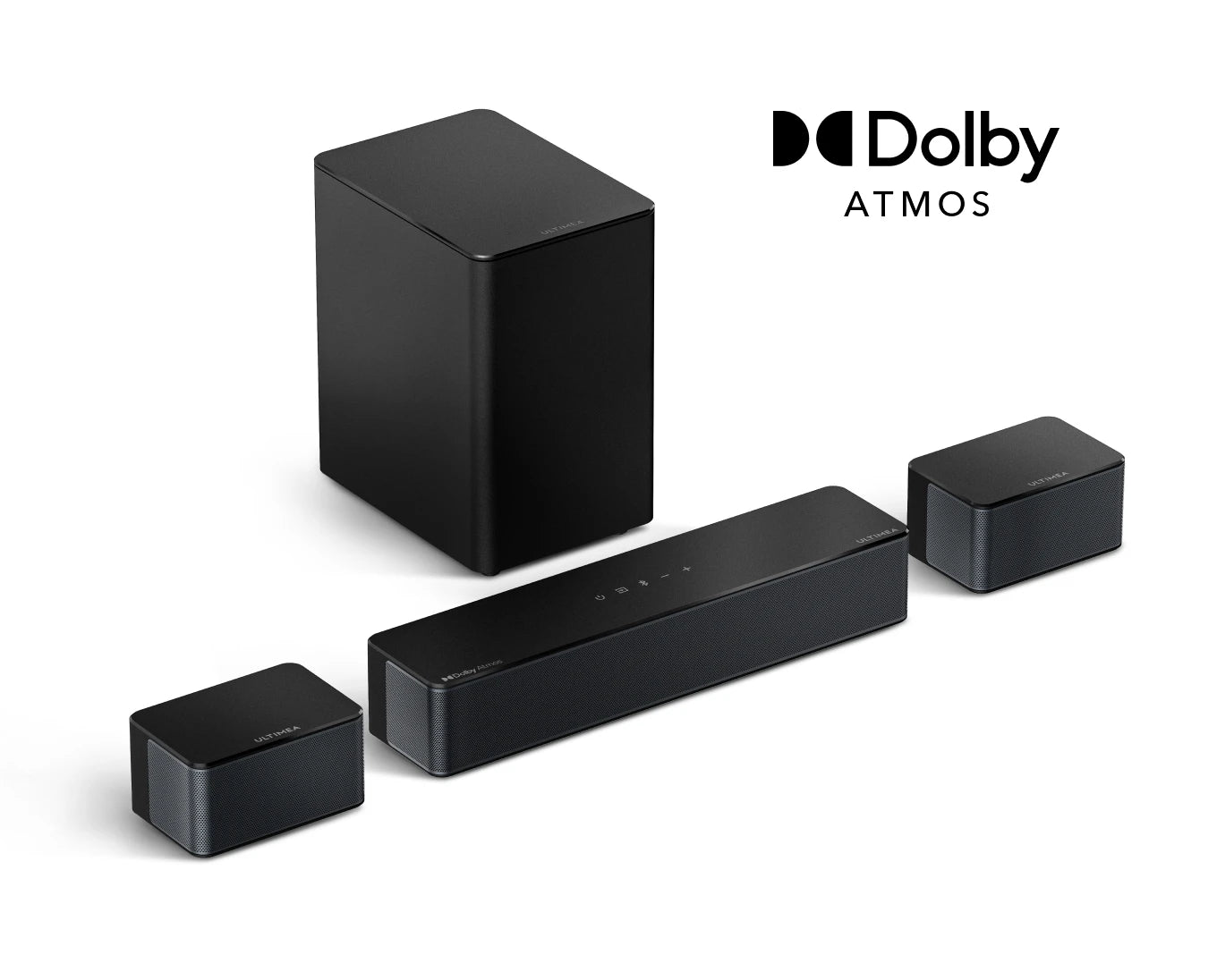 33% sur Barre de son Ultimea Poseidon D60 Kit de haut-parleurs pour caisson  de basses Dolby Atmos 5.1 Niveau surround réglable - Barre de son - Achat &  prix