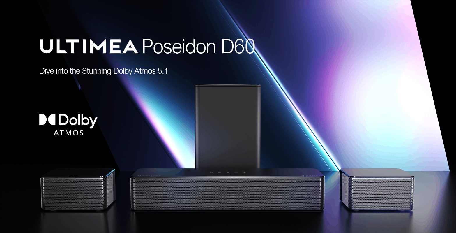 ULTIMEA Poseidon D60 5.1 Dolby Atmos Soundbar Review & How to Setup:  Cinematic Audio Sound Demo!! 