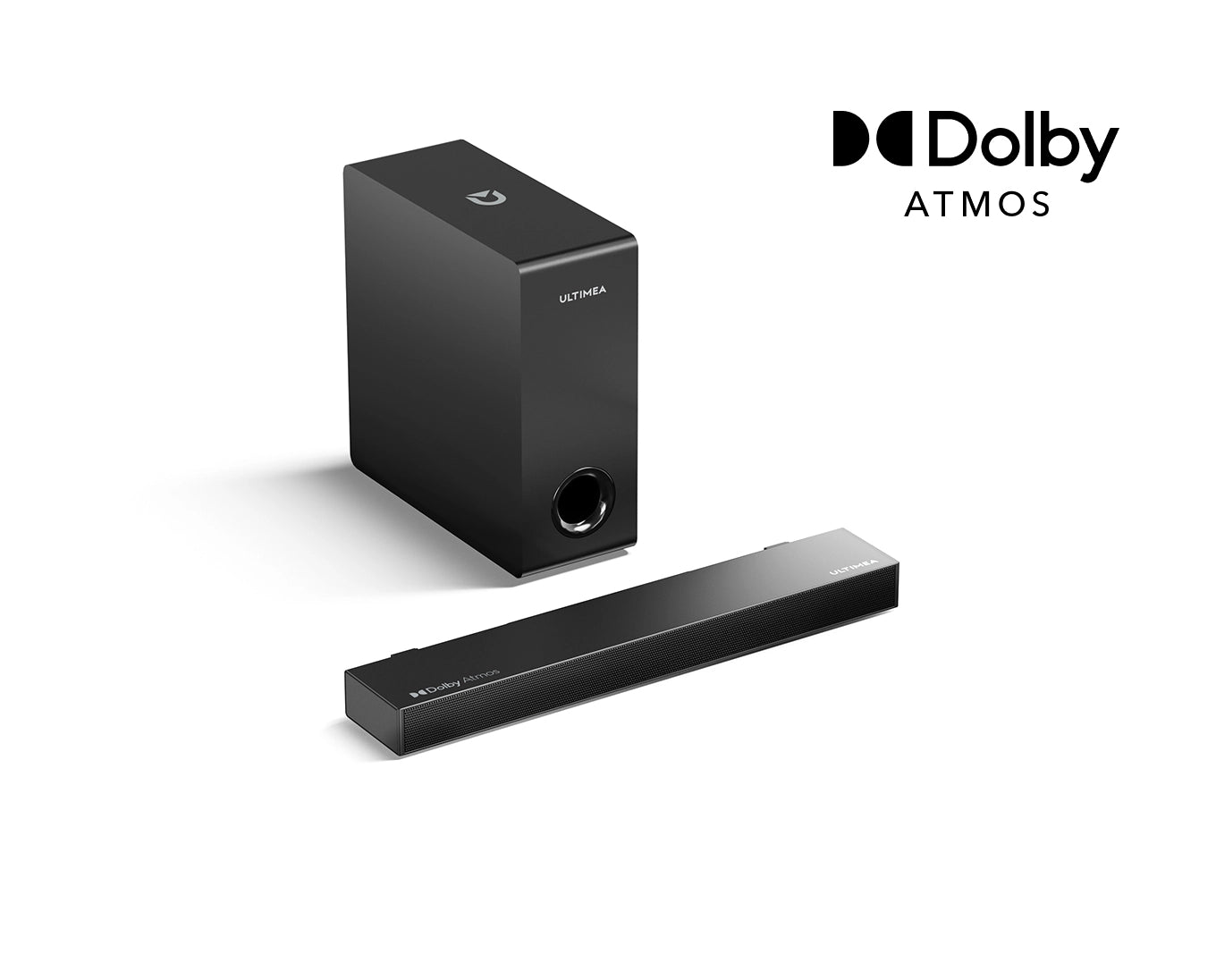 ULTIMEA 3.1.2ch Dolby Atmos Sound Bar for Smart TV, 2 Up-Firing Drivers,  390W Peak Power Soundbar with Subwoofer, 4K Dolby Vision HDR Pass-Through