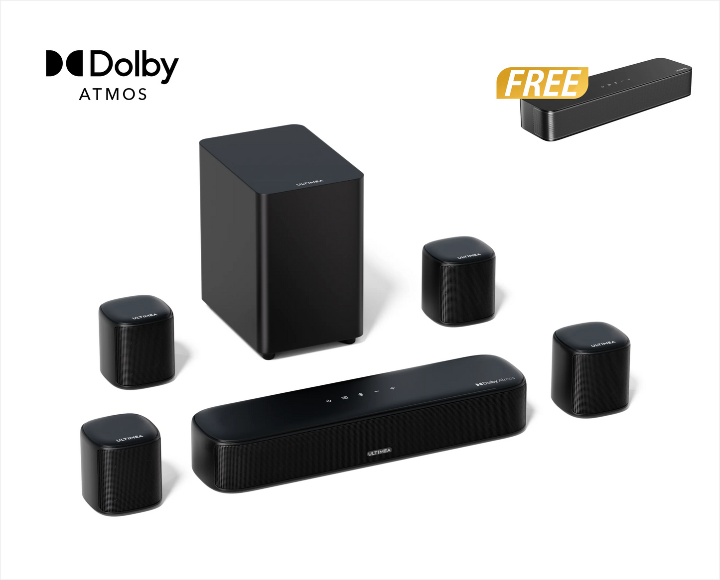 Aura A60 7.1 Soundbar + Free Gift